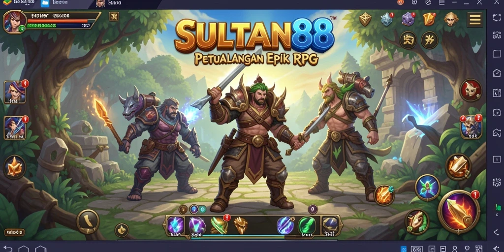 Screenshot utama SULTAN88 menunjukkan aksi petualangan seru dalam dunia RPG.