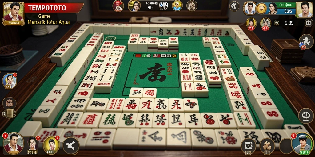 Screenshot TEMPOTOTO menampilkan gameplay Mahjong yang menarik dan menantang.